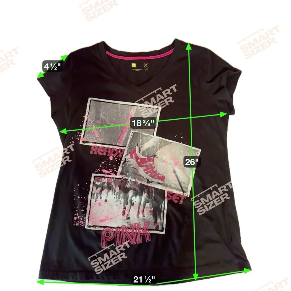 Xersion Black Tee with Pink Trim - Picture 7 of 7